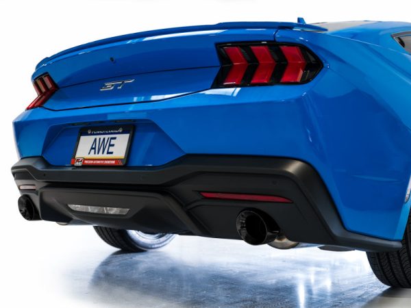 AWE 2024 Ford Mustang GT Fastback S650 RWD Track Edition Catback Exhaust w  Dual Diamond Black Tips For Discount - Image 2
