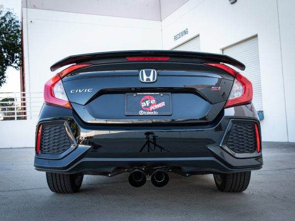 aFe Takeda 2.5in 304SS Cat-Back Exhaust System w  Black Tips 17-20 Honda Civic Si Sedan I4 1.5L For Discount - Image 2
