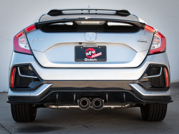 aFe Takeda 3in 304 SS Cat-Back Exhaust System w Polished Tips 17-21 Honda Civic Sport L4-1.5L (t) Fashion - Image 2